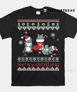 Cat Ugly Christmas Sweater Meowys For Christmas Shirt