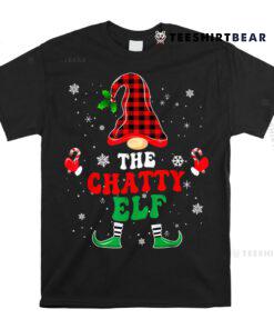 Chatty Elf Family Group Christmas Pajama Matching Red Plaid Shirt