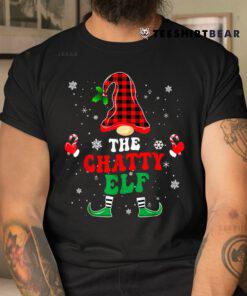 Chatty Elf Family Group Christmas Pajama Matching Red Plaid Shirt