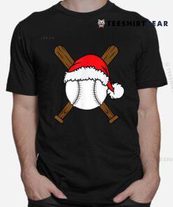 Christmas Baseball Player Santa Sports Shirt