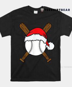 Christmas Baseball Player Santa Sports Shirt