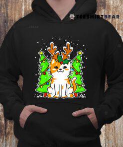 Christmas Cat Reindeer Antlers Shirt
