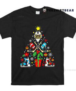 Christmas Ice Hockey Sticks Puck Xmas Shirt