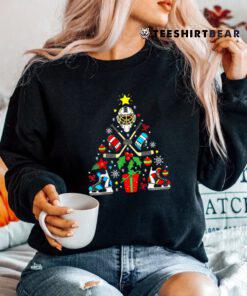 Christmas Ice Hockey Sticks Puck Xmas Shirt