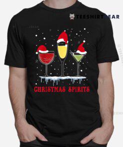 Christmas Spirits Wine Bubbly Martinis Holiday Drink Shirt