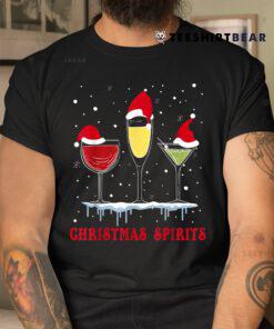 Christmas Spirits Wine Bubbly Martinis Holiday Drink Shirt