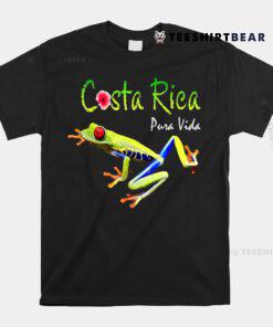 Costa Rica Pura Vida Travel Souvenir Vacation Frog Nature Shirt