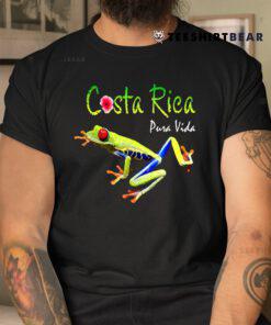 Costa Rica Pura Vida Travel Souvenir Vacation Frog Nature Shirt