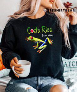 Costa Rica Pura Vida Travel Souvenir Vacation Frog Nature Shirt