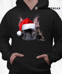 Cute French Bulldog Santa Hat Frenchie Image Christmas Cool Shirt