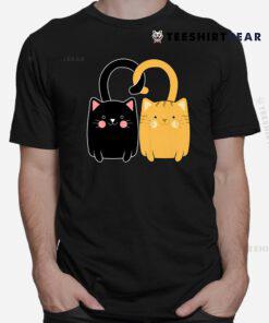 Cute Ginger Cat Black Kitten Shirt