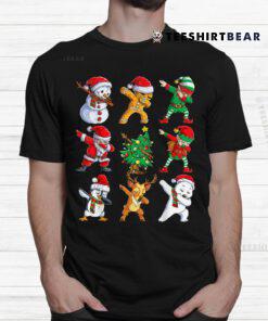 Dabbing Santa Elf Friends Christmas Xmas Dab Shirt