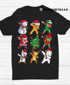 Dabbing Santa Elf Friends Christmas Xmas Dab Shirt