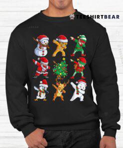 Dabbing Santa Elf Friends Christmas Xmas Dab Shirt