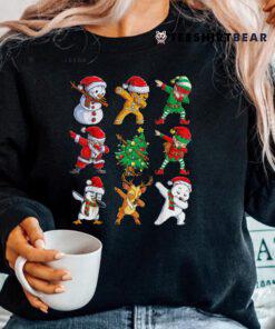 Dabbing Santa Elf Friends Christmas Xmas Dab Shirt