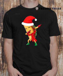 Dabbing Santa Taco Merry Christmas Xmas Shirt