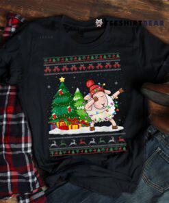Dabbing Sheep Santa Hat Ugly Christmas Sweater Shirt