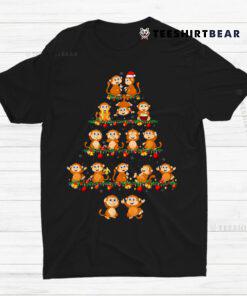 Family Pajama Sets Christmas Matching Monkey Xmas Tree Shirt