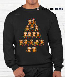 Family Pajama Sets Christmas Matching Monkey Xmas Tree Shirt