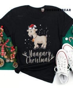 Goat Maaaarry Christmas Cool Santa Goa Shirt