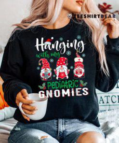 Hanging With My Pediatric Gnomies Nurse Christmas Pajama Shirt