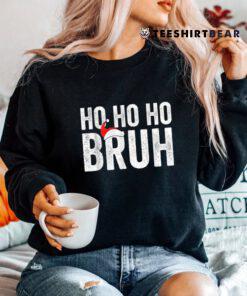 Ho Ho Ho Bruh Funny Christmas Santa Hat Shirt