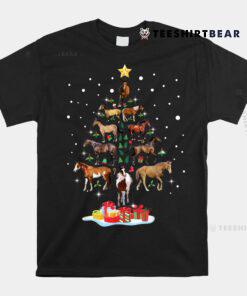 Horse Tree Christmas Horses Xmas Shirt