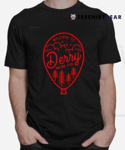 I Love Derry On Red Balloon Derry Maine Usa Shirt