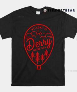 I Love Derry On Red Balloon Derry Maine Usa Shirt