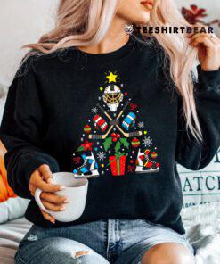 Ice Hockey Christmas Ornament Tree Shirt