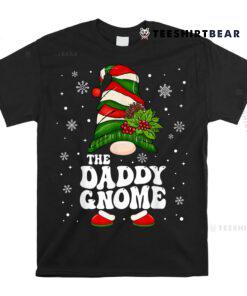 Mens Daddy Gnome Funny Matching Family Christmas Pajama Shirt