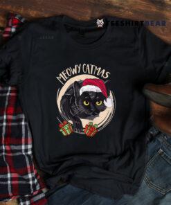 Meowy Catmas Merry Catmas Black Cat Christmas Xmas Shirt