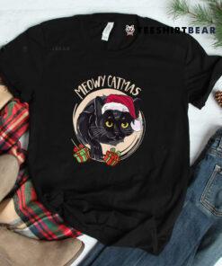 Meowy Catmas Merry Catmas Black Cat Christmas Xmas Shirt