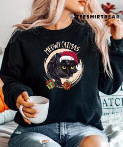Meowy Catmas Merry Catmas Black Cat Christmas Xmas Shirt