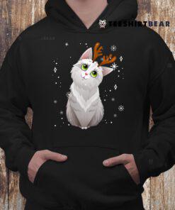 Merry Christmas Cute Cat Reindeer Matching Family Costume Shirt