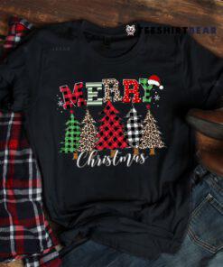Merry Christmas Leopard Buffalo Red Plaid Shirt