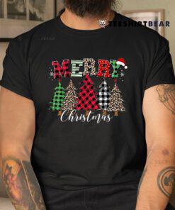 Merry Christmas Leopard Buffalo Red Plaid Shirt