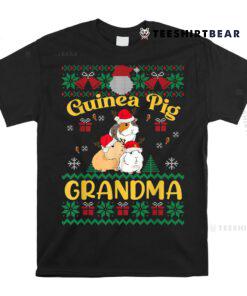 Merry Guinea Pig Grandma Christmas Santa For Grandmother Mom Shirt