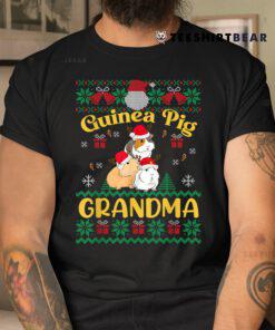 Merry Guinea Pig Grandma Christmas Santa For Grandmother Mom Shirt