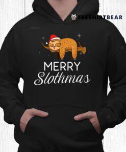 Merry Slothmas Christmas Lazy Cute Sloth Shirt