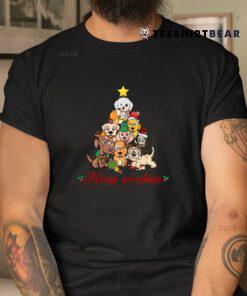 Merry Woofmas Dogs Ornaments Lights Christmas Tree Day Shirt