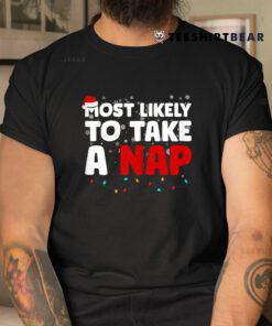 Most Likely To Take A Nap Family Matching Christmas Pajama Shirt