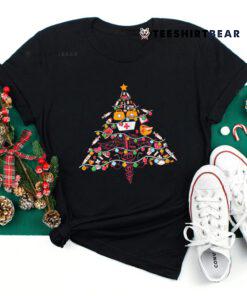 Nurse Christmas Tree Crew Xmas Ornaments Elements Shirt