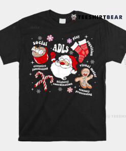 Occupational Therapy OT Christmas Santa Xmas Holiday Pajama Shirt