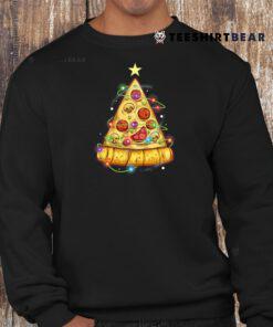 Pizza Christmas Tree Lights Xmas Lover Shirt
