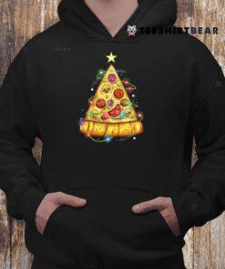 Pizza Christmas Tree Lights Xmas Lover Shirt