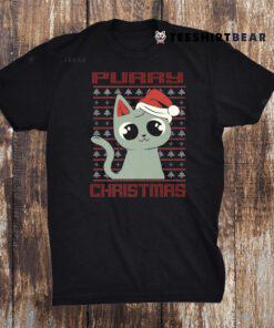 Purry Christmas Funny Cat Christmas Shirt