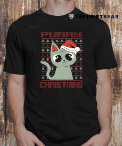 Purry Christmas Funny Cat Christmas Shirt