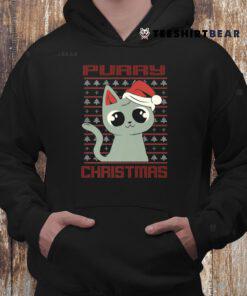Purry Christmas Funny Cat Christmas Shirt