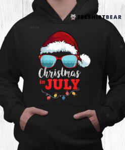 Santa Hat Sunglasses Summer Christmas In July Shirt